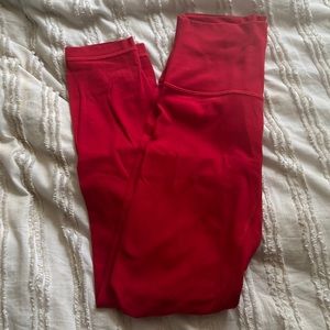 red lululemon leggings